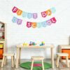 First Day of School Felt Garland - Multi Color Felt Letter Garlands, Teacher’s Room Decorations, Back to School Wall Hanging Decors, Kindergarten Classroom Photo Props