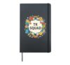 First Day TK TK Squad Fun Womens TK Teacher Early Learning Hardcover Journal, Black