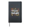 First Of All I'm A Delight Hardcover Journal, Black