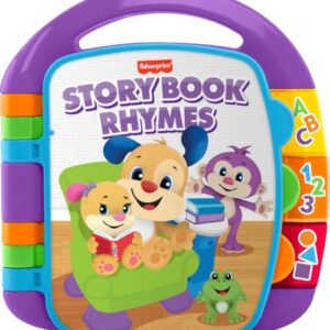 Fisher-Price Baby Learning Toy Laugh & Learn Storybook Rhymes Musical Book with Lights & Sounds for Infants Ages 6+ Months