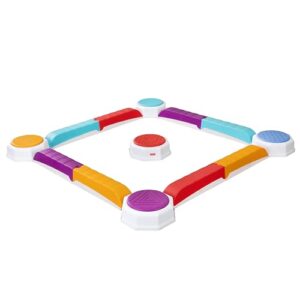 Fisher-Price™ Balance Beam and Toddler Stepping Stones, 13 Pieces – Non-Slip Plastic Balance & Stackable Stepping Stones, Sensory Toy for Toddlers, Indoor or Outdoor Play, Easy Storage
