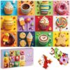 fishwisdom Jumbo Floor Puzzle for Toddlers, 48 Piece Puzzle Educational, 3 x 2 Feet Sweet Squares for Age 3-8