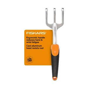 Fiskars Ergo Garden Cultivator, Hand Tool for Digging, Aerating & Weeding 3x4x13 inches (Pack of 6)