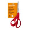 Fiskars Left-Handed Scissors, Precision Cutting for Craft Fabric Paper, Ergonomic Comfort Grip, Stainless Steel, 8", Red (Pack of 12)