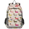 Fisyme Dachshund Dogs School Backpack