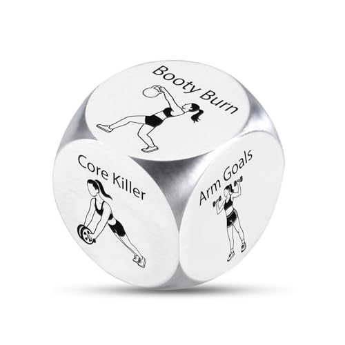 fiszdovb Gym Gifts for Women, Workout Gifts for Gym Lovers Women Who Work Out, Gym Rats Workout Dice for Exercise, Body Building Fitness Dice for Wife Girlfriend Friend Valentines Christmas Birthday