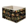 FITIE Tuxedo Cat Book Storage Bin Box with Handles, Book Reading Lover Decor and Gifts, Bookish Foldable Organizer Basket Toybox for Reading Corner Nook Library Home Books