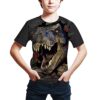 FiveEarl Kids Print 3D Dinosaurs Tees Shirts for Youth Boys Girls 4-14 Years(TK1501, 9-10 Years)