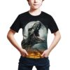FiveEarl Kids Print 3D Dinosaurs Tees Shirts for Youth Boys Girls 4-14 Years(TK13505, 13-14 Years)