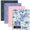 Five Star Spiral Notebook + Study App, 1 Subject, College Ruled Paper, 8-1/2" x 11", 80 Sheets, Styles, 4 Pack (850222F)