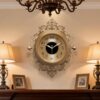 FIXNEO 19"X21" Vintage Large Wall Clocks with Glass Cover,Digital Retro Wall Clock Battery Operated for Living Room/Bedroom/Kitchen/Farmhouse/Office Decor