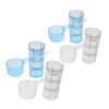 FIXOSHEE 4 Sets Plastic Measuring Cup and Spoon Set for Labs, Autoclavable and Hygienic, Graduated Measuring Utensils for Accurate Resin and Plaster Mixing