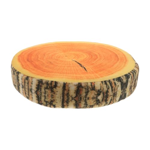FIXOSHEE Realistic Tree Stump Floor Pillow with Gentle Support and Comfortable High-Elastic Cotton Material, 13.8 Inch Round Log Cushion for Bedroom or Classroom Seating, Rustic Farmhouse