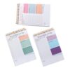 FIXOSHEE Teacher Planner 9 Inch Compact Desk Notepad 2026 Weekly Undated 3pcs Lesson Planner with Paper and Metal Materials, Clean and Professional Design for Teachers for School and