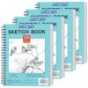 FIXSMITH 9"X12" Blue Sketch Book, 400 Sheets (68 lb/100gsm) Spiral Sketchbook, Acid Free Drawing Paper, Sketch Pad for Beginners,Artists & Professionals, Bright White