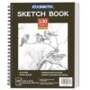 FIXSMITH 9"X12" Brown Sketch Book, 100 Sheets (68 lb/100gsm) Spiral Sketchbook, Acid Free Drawing Paper, Sketch Pad for Beginners,Artists & Professionals, Bright White