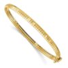 FJC Finejewelers 14k Yellow Gold Omega and Cubetto Yellow and Satin Bright Cut Omega Bracelet 7.5 Inches x 4.15 mm