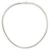 FJC Finejewelers Sterling Silver Omega 4mm Cubetto Necklace 18 Inches