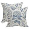 FJWMZ Blue Hydrangea Floral Throw Pillow Covers Outdoor Pillows 16x16 Inch