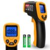 FKM Infrared Thermometer Gun Non-Contact Laser Temperature Gun,-58°F~1112°F,Adjustable Emissivity,Digital IR Thermometer Gun for Industrial,HVAC,Automotive,Cooking,Griddle,Pizza Oven,BBQ,Not for Human