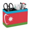 Flag of Azerbaijan Desk Organizer PU Leather Caddy Holder