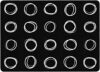 Flagship Carpets Circle Sampler Abstract Educational Area Rug for Kids Room or Childrens Classroom Carpet, Playroom or Home Learning, 6' x 8'4", Black