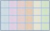 Flagship Carpets Happy Squares Pastel Classroom Educational Area Rug for Kids and Teachers, Durable Quality for Schools, Preschool, Daycare, Learning Centers, and Home, Seats 24, 7'6" x 12' - Blue