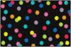 Flagship Carpets Just Teach Rainbow Polka Dots Classroom Area Rug for Indoor Classroom Learning or Kid Bedroom Educational Play Mat, 5'x7'6", Multi