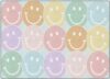 Flagship Carpets Pastel Rainbow Smileys Educational Area Rug for Kids Room Seating Décor, Children's Classroom, Play Carpet for Teaching and Playroom, 5' x 7'6", Multi