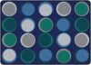 Flagship Carpets Sitting Spots Classroom Educational Area Rug for Kids and Teachers, Durable Quality for Schools, Preschool, Daycare, Learning Centers, and Home, 6' x 8'4" - Cool Blue