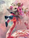 Flamingo Diamond Art Kits for Adults-Diamond Painting Kits for Adults Beginners,5D DIY Full Drill Diamond Painting Gem Art and Crafts 12x12 inch