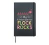 Flamingo Flock Preschool Kindergarten Teacher Hardcover Journal, Black