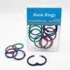 Flashcard Rings - 16 Pk Ring Clips for Index Cards Self Contained Classroom Must Haves Iron Ring Calendar Making Supplies Circle Clasp 1 Inch Book Rings Metal Binder Clip Colored Small Round Craft