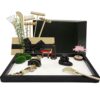 Flasunire Zen Garden Kit - Mini Zen Sand Garden Beautiful Japanese Gift Set Decor, 12.5 x8in Sand Tray, Meditation Gifts, Sand Tray Therapy Desktop Meditation Room, 15 Accessories and 6 Tools