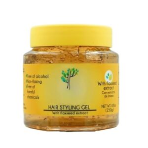 Flaxseed Hair Styling Gel, Strong Hold, Alcohol-Free, Sulfate-Free, Paraben-Free, Non-Sticky, Frizz Control Hair Gel for All Hair Types- 8.8 oz