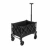 FLCPJGV Outdoor Folding Cart Camping Wagon Utility Cart Garden Trolley Beach Cart Steel Frame Rapid Detach Wheels Foldable Frame Swivel Wheels Suitable for, Mini Quick-Release Wheel Camping Cart