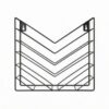 FLCPJGV Wall Magazine Rack Wire Magazine Organizer Metal Book Storage Angled Frame Rectangular Open Style Suitable for Office Living Room Study Area , Black