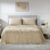 Fleece Sheets King Size – Deep Pocket Bedding Toasty Warm Microfleece Bed Sheets for Cold Weather Fall/Winter Comfort – Micro Fleece Fitted Sheet, Flat Sheet & Pillowcases
