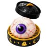 FlekmanArt Cute Halloween Decor Fidget Toy with Steamer, Dumplings Stress Balls for Adults Ghost Bao Bun Squishes for Anxiety Relief Halloween Spooky Glitter Dumpling Squishies Toys,1pc
