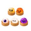 FlekmanArt Fidget Toy with Steamer, Cute Halloween Decor Ghost Bao Bun Squishes for Anxiety Relief Halloween Spooky Glitter Dumpling Squishies Toys, Dumplings Stress Balls for Adults1pc
