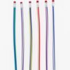 Flexible Bendable Pencils with Eraser, Colorful Striped, 20 Pcs