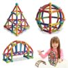 Flexible Building Stick Blocks, 128PCS Building Toys 10 Year Old Boy, Building Rods Blocks Construction Set, Montessori Educational Toy for Boys and Girls
