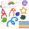 Flexible Sensory Fidget Sticks for Kids, Textured Silicone Fidget Toys for Stress Relief, Calm Down Quiet Desk Toys for Classroom ,Travel, Autism ADHD Easter Basket Stuffers Gifts for Boys Girls