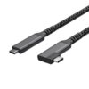 Flexline USB-C Charging Cable, 3.2, 90°, 100W PD, Textile, 1 m