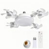 Flexyony Ceiling Fans Light E27 Socket Fan Light with Remote Control 2000lm