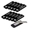 Flight Attendant 1 x 3 Name Tag/Badge, Magnetic Backing Black, (10 Pack)