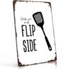 Flip Side Spatula Vintage Metal Wall Art Signs 8X12 Inch