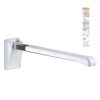 Flip Up Grab Bars for Bathroom, Handicap Rails ?Foldable Toilet Grab Bar Handles Support Bars Safety Handrails for Elderly Disabled Pregnant Shower AssistWithout Calling Bell（Without calling bell）