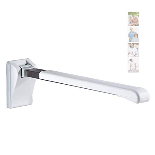 Flip Up Grab Bars for Bathroom, Handicap Rails ?Foldable Toilet Grab Bar Handles Support Bars Safety Handrails for Elderly Disabled Pregnant Shower AssistWithout Calling Bell(Without calling bell)