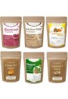 florecer skincare powder set organic bundle multani mitti turmeric kasturi haldi orange peel sandalwood chandan neem powder for acne beetroot blush powder facial spa kit herble pores tightener
